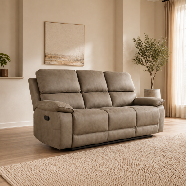 SOFÁ RECLINABLE ELÉCTRICO DE 3 CUERPOS