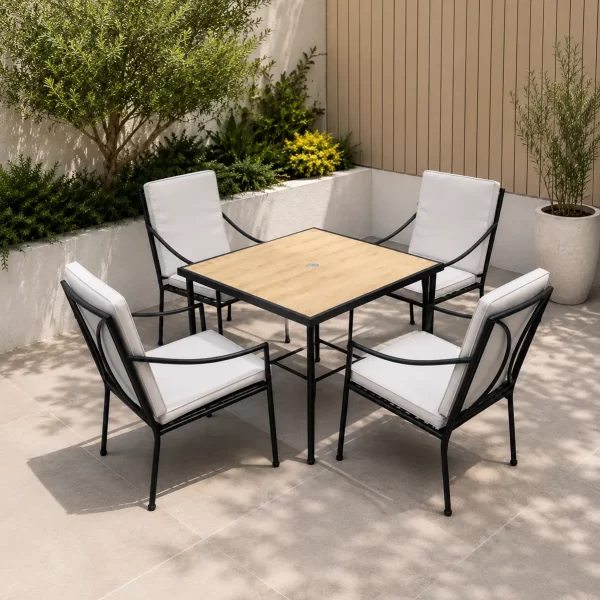 Comedor de terraza de 5 piezas para 4 personas